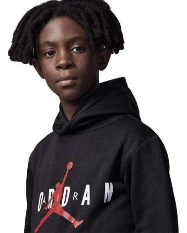 SWEAT À CAPUCHE JORDAN JUMPMAN SUSTAINABLE PULLOVER NOIR - MODÈLE 95B910-023 NEGRO