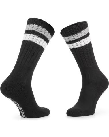 CONVERSE 2ER-PACK LANGE ZWEIFARBIGE SOCKEN E744A - SCHWARZ UND WEISS BLANCO