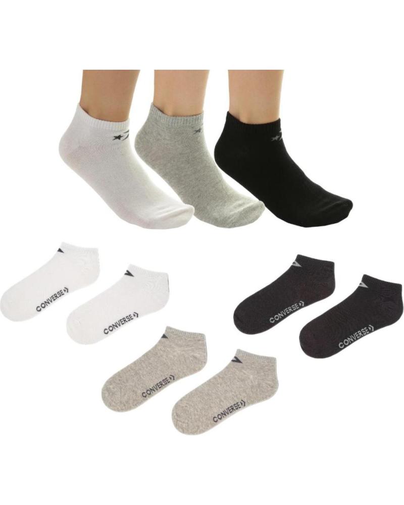 CONVERSE 3ER-PACK KURZE SOCKEN E747A TRICOLOR MULTICOLOR