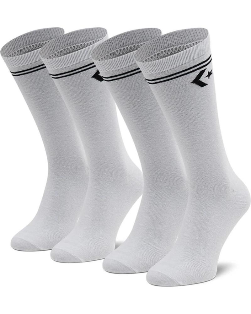 CALZINI CONVERSE CONFEZIONE DA 2 PAIA BIANCHI E1025W BLANCO