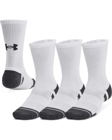 CALZINI UNDER ARMOUR PERFORMANCE TECH CONFEZIONE DA 3 PAIA BIANCHI 1379512-100 CLARO