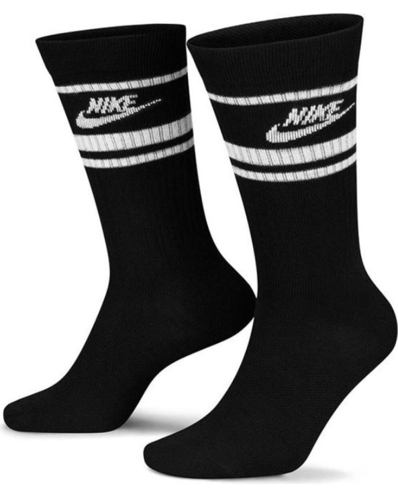 CALZINI NIKE U NSW EVERYDAY ESSENTIALS - CONFEZIONE 3 PAIA NERI DX5089-010 NEGRO