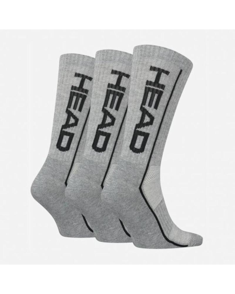 HEAD PERFORMANCE CREW SOCKS 3-PACK GREY 791011001-008 MULTICOLOR