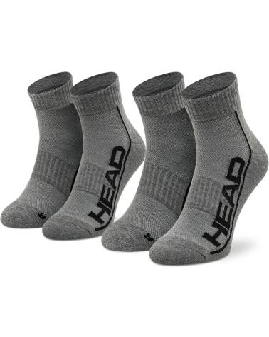 HEAD PERFORMANCE QUARTER SOCKS 2-PAIR PACK GREY - MODEL 791019001-008 MULTICOLOR
