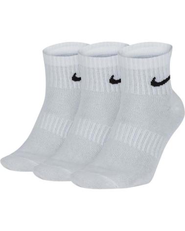 CALZINI NIKE U EVERYDAY CUSHIONED ANKLE (3 PAIA) BIANCHI SX7667-100 NEGRO