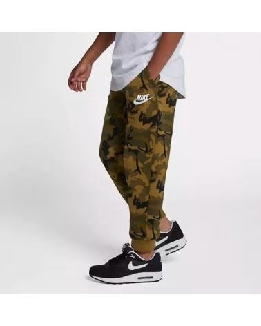 PANTALÓN NIKE B NSW CLUB FLEECE JOGGER AOP CAMU AR4013-399 VERDE