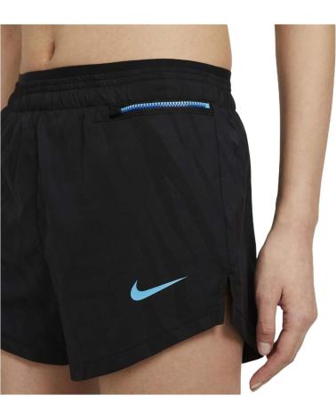 NIKE BLACK RUNNING SHORTS WITH BLUE DETAIL