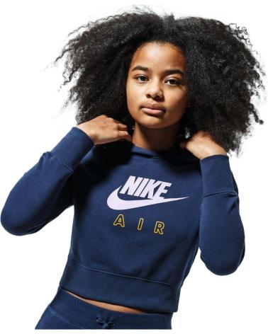NIKE KAPUZENPULLOVER FÜR DAMEN MARINEBLAU MIT AIR LOGO