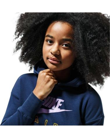 NIKE KAPUZENPULLOVER FÜR DAMEN MARINEBLAU MIT AIR LOGO