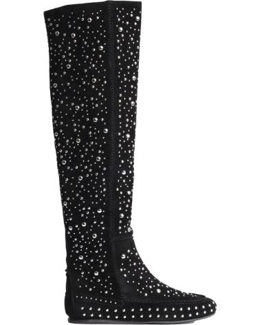 ZADIG AND VOLTAIRE HOHE WILDLEDERSTIEFEL SWCT00791 MIT NIETEN SCHWARZ NEGRO