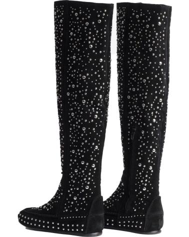 ZADIG AND VOLTAIRE HOHE WILDLEDERSTIEFEL SWCT00791 MIT NIETEN SCHWARZ NEGRO