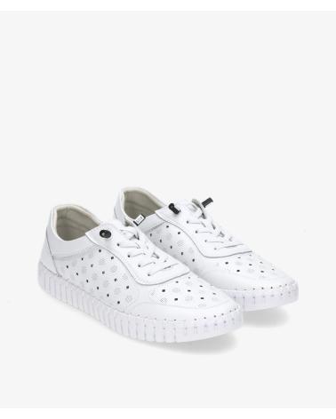 ST. GALLEN SNEAKERS IN PELLE CUCITA SOFT LASER BIANCHE BLANCO