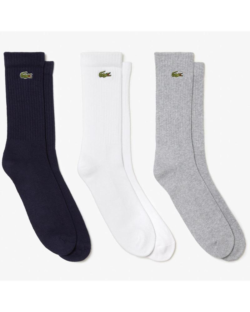 PACK 3 MEIAS LACOSTE DE CANO ALTO MULTICOLOR MULTICOLOR
