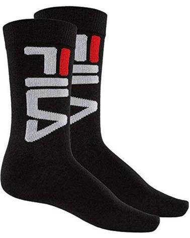 MEIAS FILA CREW UNISSEX PACOTE COM 2 PRETO MULTICOLOR