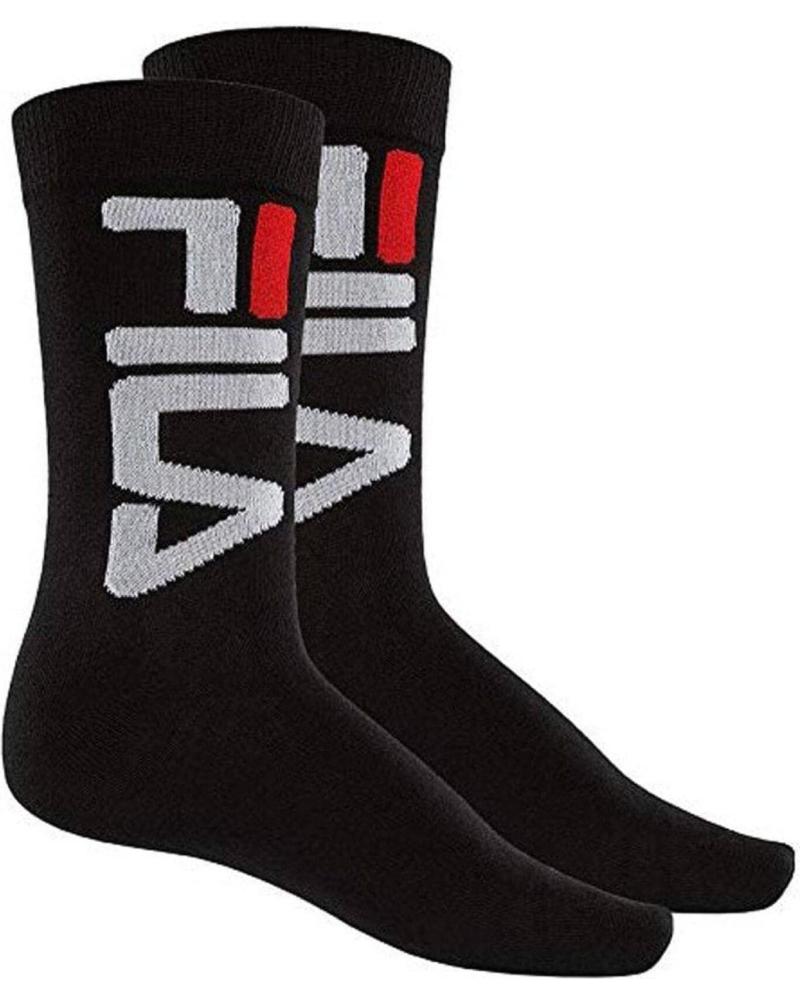 FILA CREW SOCKEN UNISEX 2ER-PACK SCHWARZ MULTICOLOR