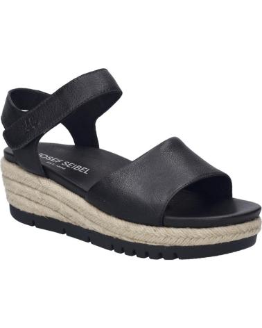 SANDALI JOSEP SEIBEL MIRANDA-02 IN PELLE NERA NEGRO