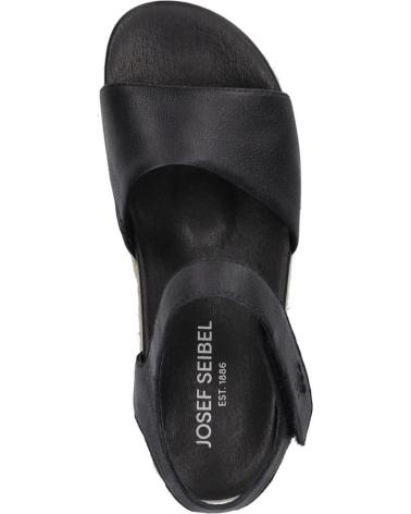 SANDALI JOSEP SEIBEL MIRANDA-02 IN PELLE NERA NEGRO