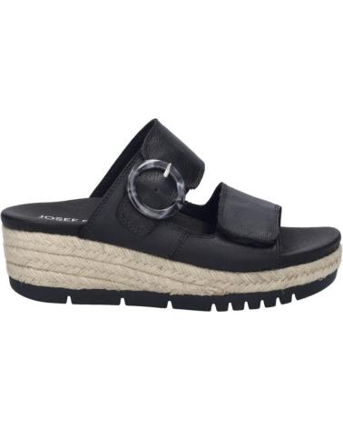 JOSEP SEIBEL MIRANDA-04 BLACK LEATHER SANDALS NEGRO