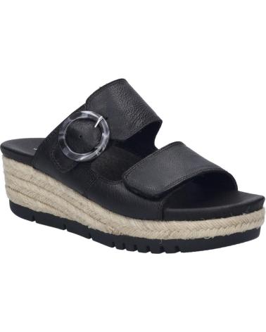 JOSEP SEIBEL MIRANDA-04 BLACK LEATHER SANDALS NEGRO