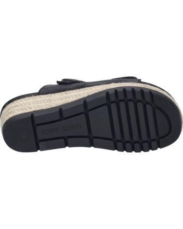 JOSEP SEIBEL MIRANDA-04 BLACK LEATHER SANDALS NEGRO