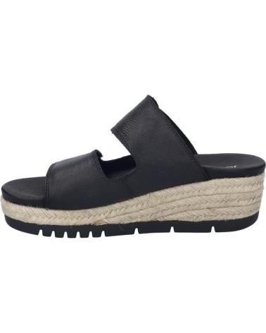 JOSEP SEIBEL MIRANDA-04 BLACK LEATHER SANDALS NEGRO