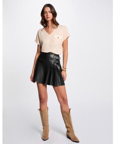 -MORGAN-CAMISETA-MANGA-CORTA-MUJER-252-DILITO-BEIGE