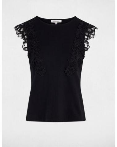 MORGAN SHORT SLEEVE T-SHIRT 252-DFLOWER BLACK NEGRO