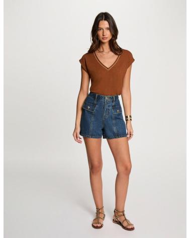 Home-MORGAN-CAMISETA-MANGA-CORTA-MUJER-242-DAYA-MARRóN