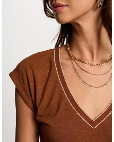 Home-MORGAN-CAMISETA-MANGA-CORTA-MUJER-242-DAYA-MARRóN