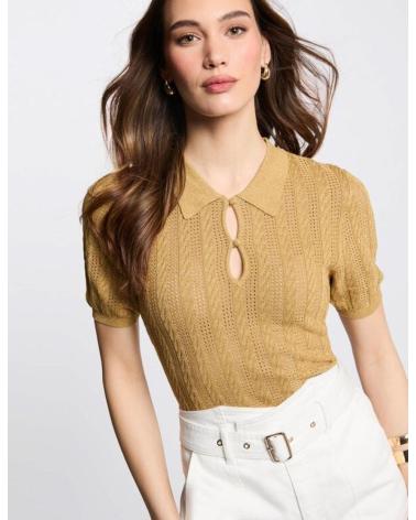 MORGAN JERSEY CUELLO TIPO POLO MUJER 252-MCABI AMARILLO
