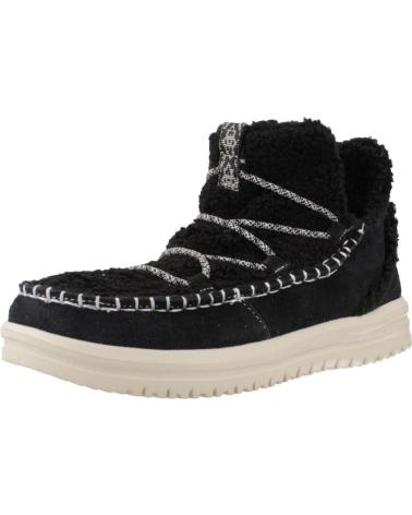 STIVALETTO HEY DUDE CAMDEN SUEDE COZY NERO BLACK