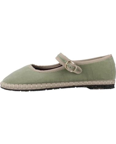 FLABELUS UTA BALLET FLATS GREEN GRAY GRIS