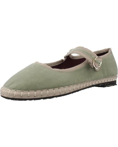 FLABELUS UTA BALLET FLATS GREEN GRAY GRIS
