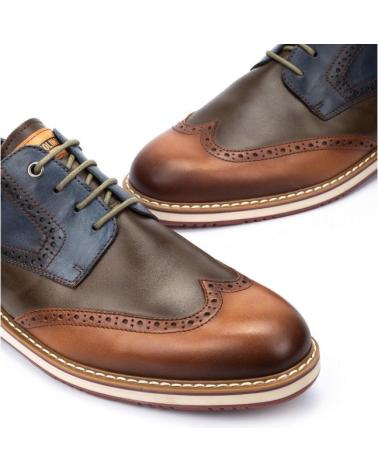 PIKOLINOS ÁVILA M1T - SAPATOS DE ATACADORES EM COURO CASTANHO MARRóN