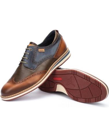 PIKOLINOS ÁVILA M1T - SAPATOS DE ATACADORES EM COURO CASTANHO MARRóN