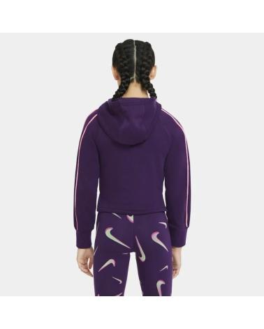 NIKE SUDADERA CON CAPUCHA NIKE SPORTSWEAR GX FT PARA NIÑA DA1225-525 PÚRPURA VIOLETA