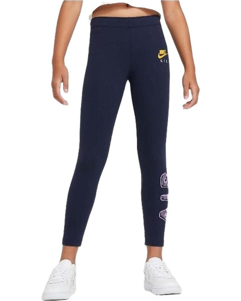 MALLAS NIKE AZUL CON LOGO AMARILLO