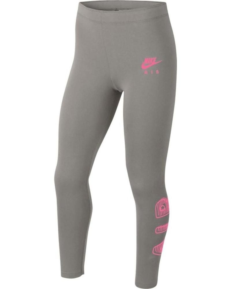 MALLAS NIKE GRIS CON LOGO ROSA