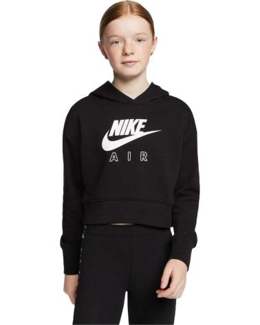 MOLETOM COM CAPUZ NIKE AIR PRETO COM LOGO BRANCO