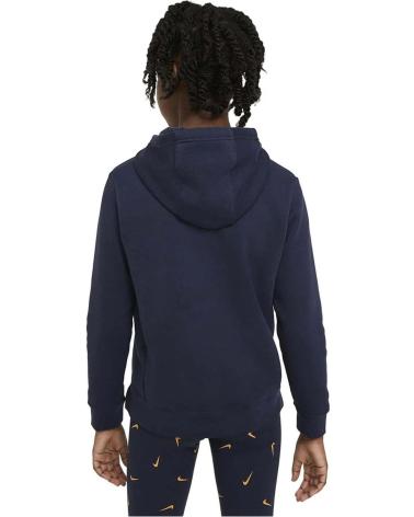MOLETOM COM CAPUZ NIKE AZUL MARINHO COM LOGO AMARELO