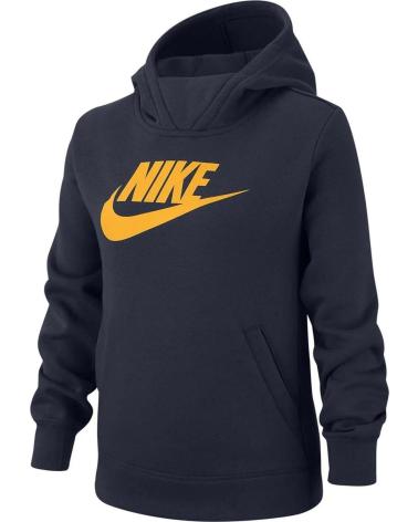 MOLETOM COM CAPUZ NIKE AZUL MARINHO COM LOGO AMARELO