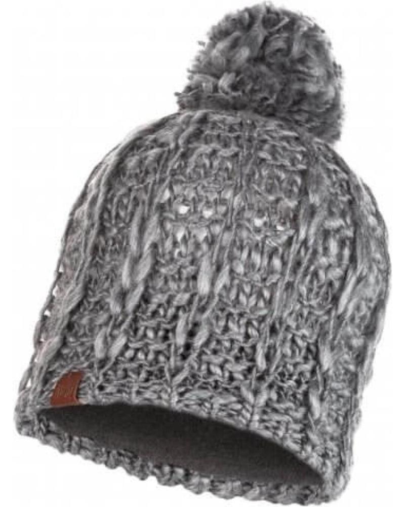 GORRO DE TRICÔ BUFF KNITTED POLAR 117848 CINZA COM POMPOM