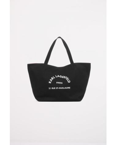 KARL LAGERFELD RSG CANVAS SHOPPER BAG BLACK BLACK