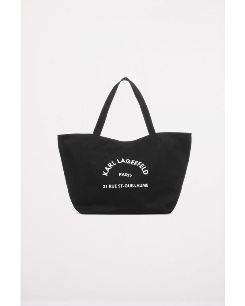 KARL LAGERFELD RSG CANVAS SHOPPER BAG BLACK BLACK