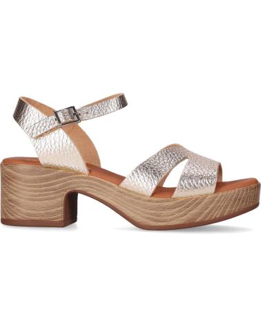 CHIKA10 ST GERSEI 5625 PLATINUM GOLD BLOCK HEEL SANDALS PLATINO-LG GOLD
