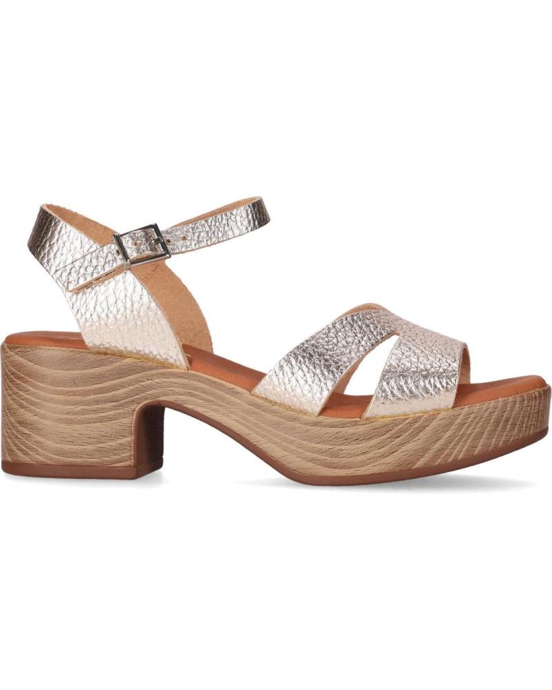 CHIKA10 ST GERSEI 5625 PLATINUM GOLD BLOCK HEEL SANDALS PLATINO-LG GOLD
