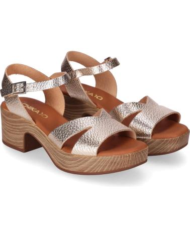 CHIKA10 ST GERSEI 5625 PLATINUM GOLD BLOCK HEEL SANDALS PLATINO-LG GOLD