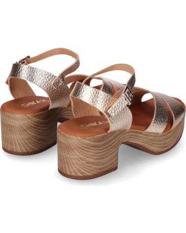 CHIKA10 ST GERSEI 5625 PLATINUM GOLD BLOCK HEEL SANDALS PLATINO-LG GOLD