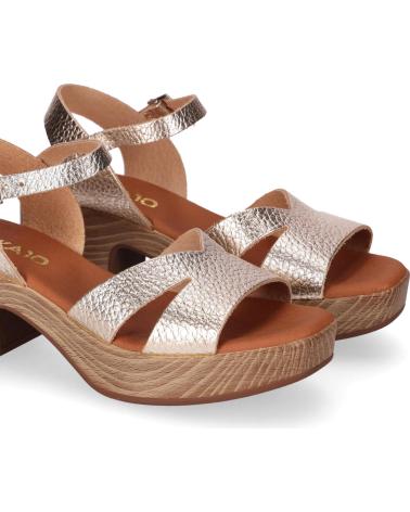 CHIKA10 ST GERSEI 5625 PLATINUM GOLD BLOCK HEEL SANDALS PLATINO-LG GOLD