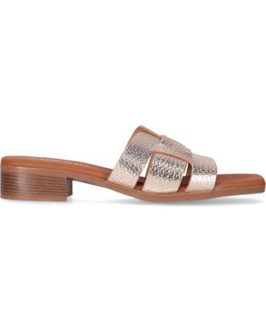 CHIKA10 ST FIORE 5600 PLATINUM GOLD SLIDE SANDALS WITH WIDE WOVEN STRAP PLATINO-LG GOLD